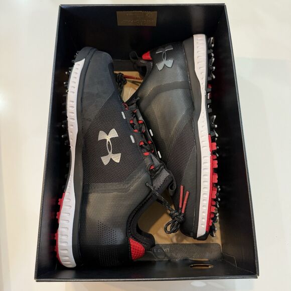 Mens Sz 7 Under Armour Mens Tempo Sport 2 Golf Cleats Spikes Black 3000215-001 main image 7